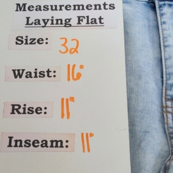 Fashion Nova Men Beach Side Ripped Distressed Light Wash Denim Shorts size 32 - Picture 5 of 5